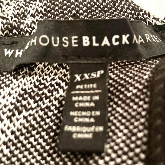 WHBM BLACK and WHITE SLEEVELESS SWEATER FEATURING A BEADED NECKLINE SIZE XXSP - Picture 6 of 7